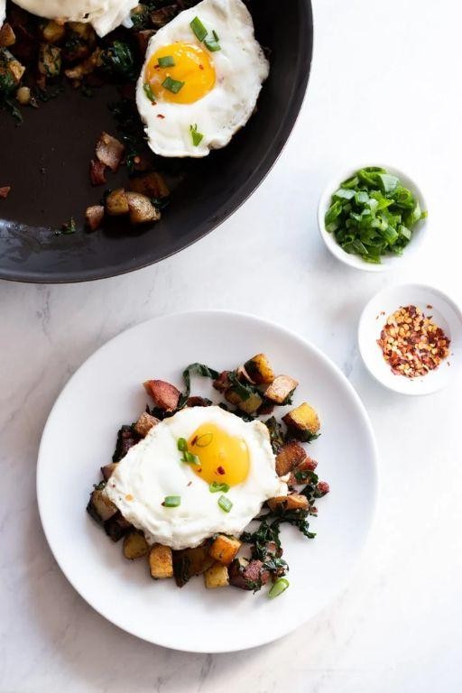 Swiss Chard and Bacon Hash