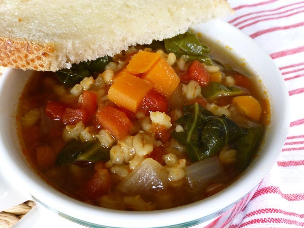 Swiss Chard and Barley Soup