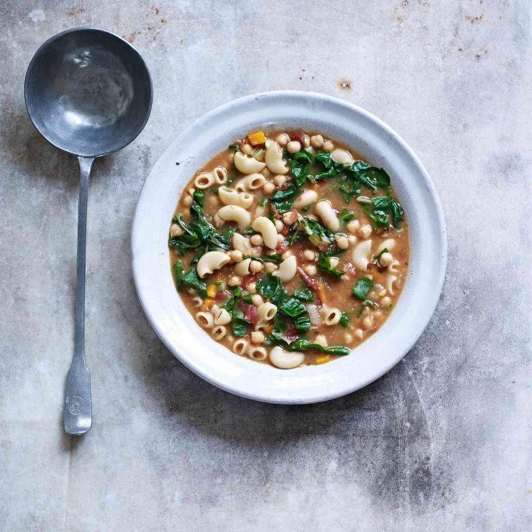 Swiss Chard and Chickpea Soup with Lemon