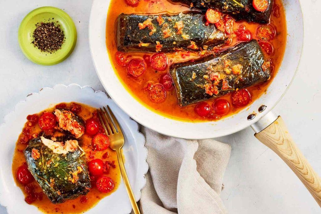Swiss Chard and Salmon Wrap