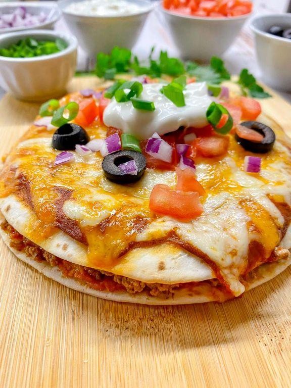 Taco Bell Inspired Mexican Pizza Bake