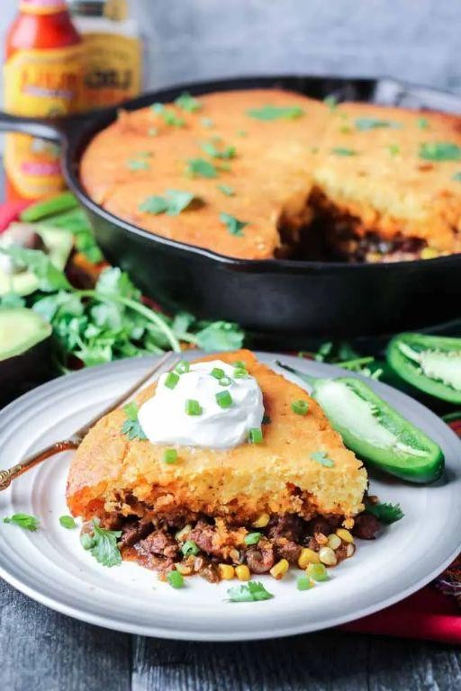 Taco Pie with Cornbread Crust