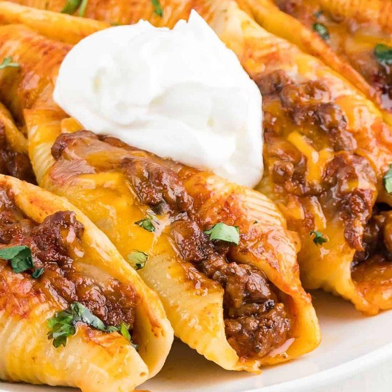 Taco Stuffed Shells Bake