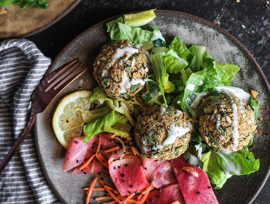 Teff and Chickpea Falafel
