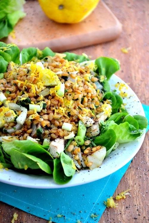 Teff and Spinach Salad