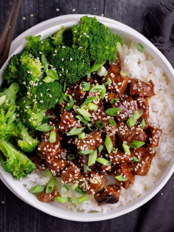 Teriyaki Sirloin Cube Rice Bowls