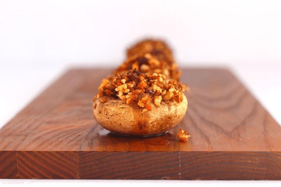 Thai Peanut Stuffed Mushrooms
