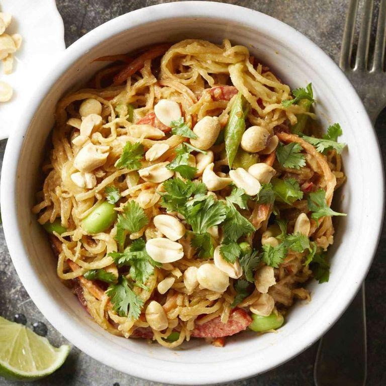 Thai Peanut Vegan Spaghetti Squash
