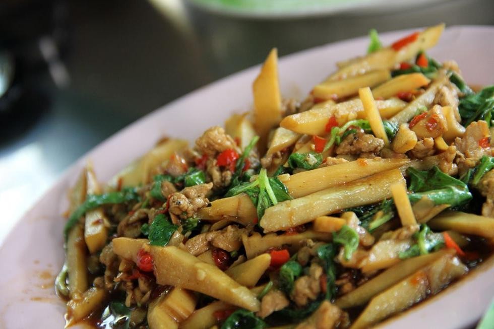 Thai Pork with Bamboo Shoots and Mushrooms