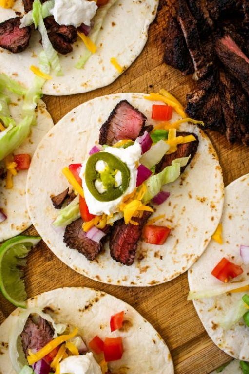 Thin Sliced Sirloin Tip Steak Tacos