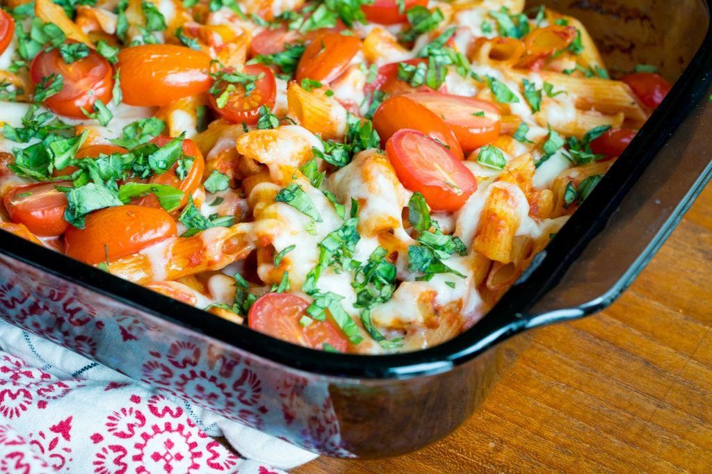 Tomato Basil Dump and Bake Chicken