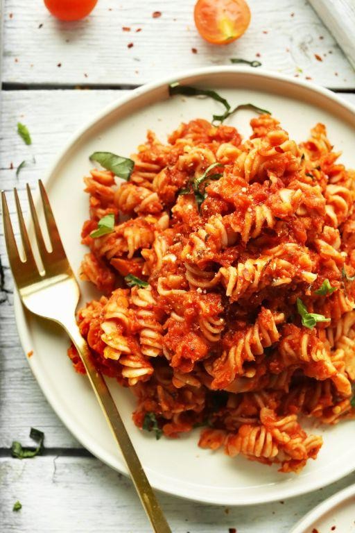 Tomato Basil Pasta with Hidden Lentils