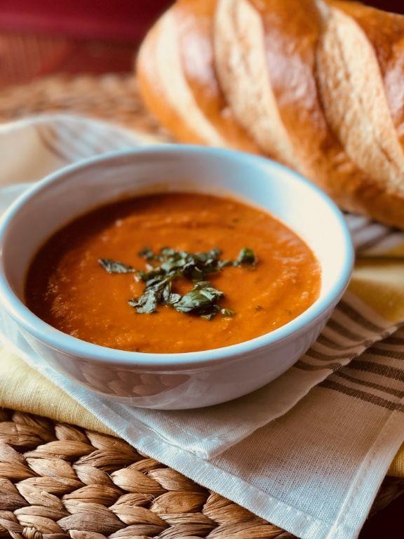 Tomato Basil White Bean Soup
