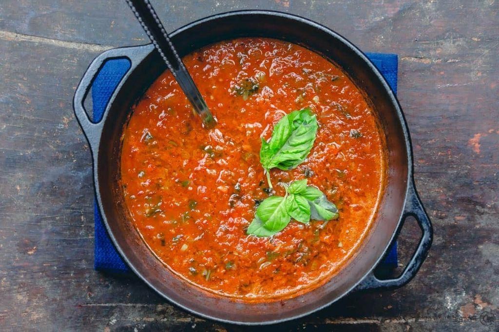 Tomato and Basil Mediterranean Soup