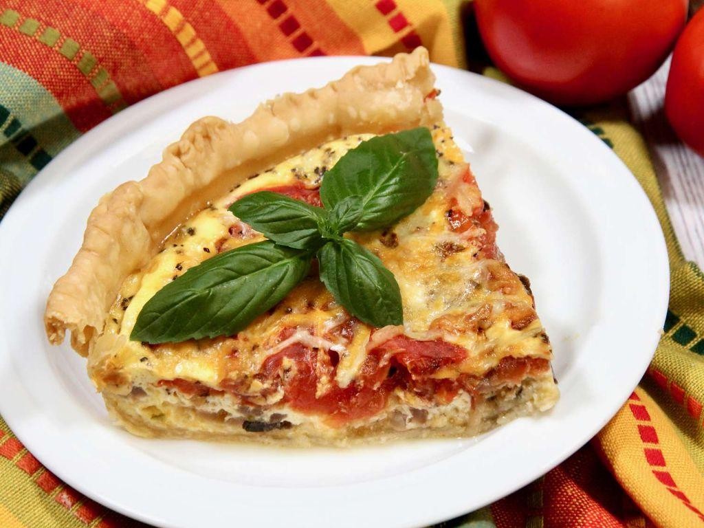 Tomato and Basil Quiche