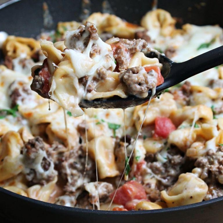 Tortellini and Ground Beef Casserole
