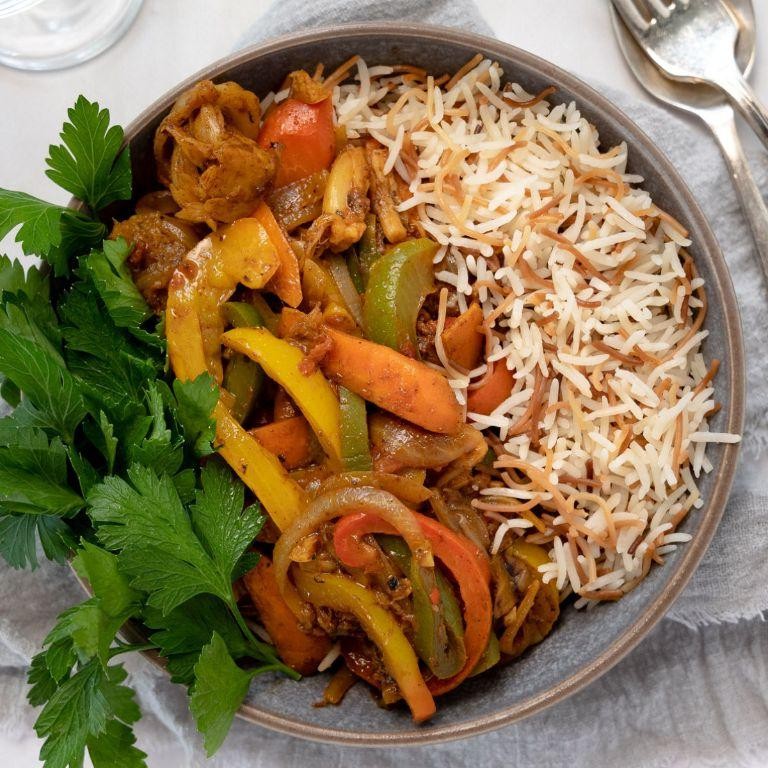 Traditional Ghallaba with Rice and Nuts