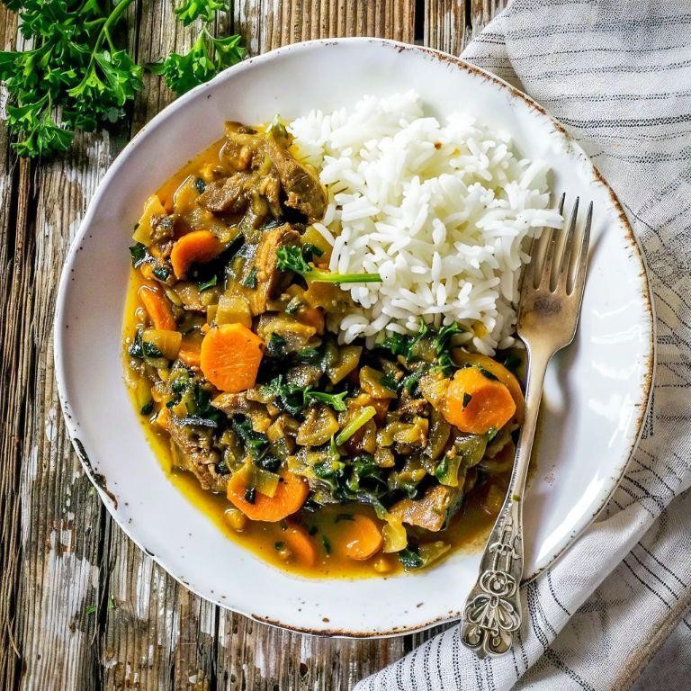 Traditional Haitian Legume with Salted Cod