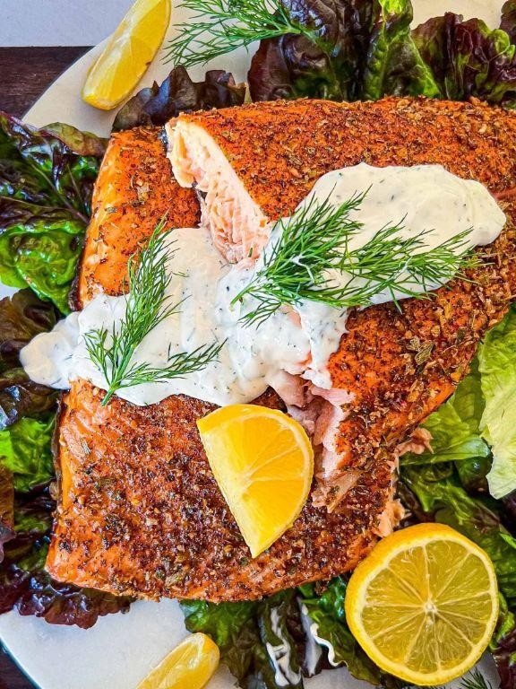 Traeger Smoked Salmon with Dill and Lemon