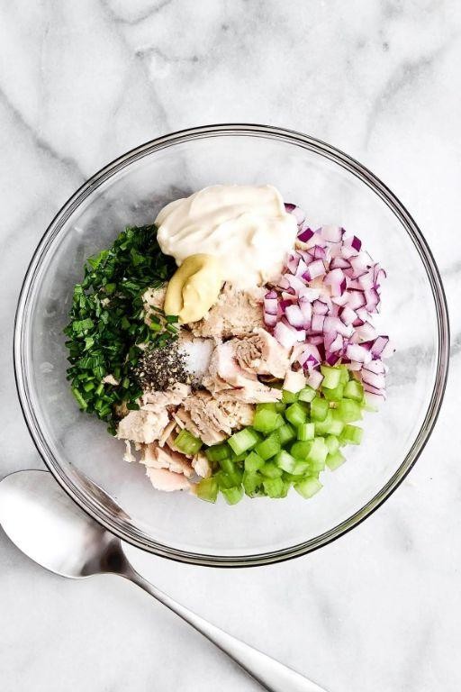 Tuna Salad with Celery and Mayonnaise