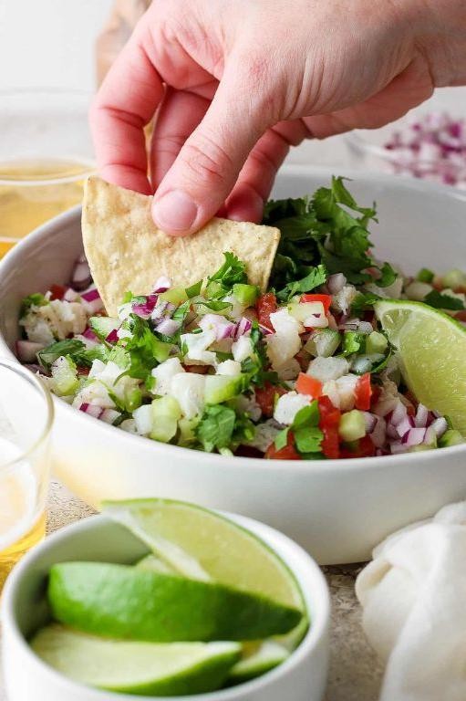 Turbot Ceviche with Lime and Cilantro