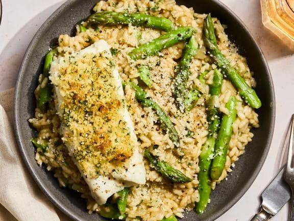 Turbot Risotto with Asparagus