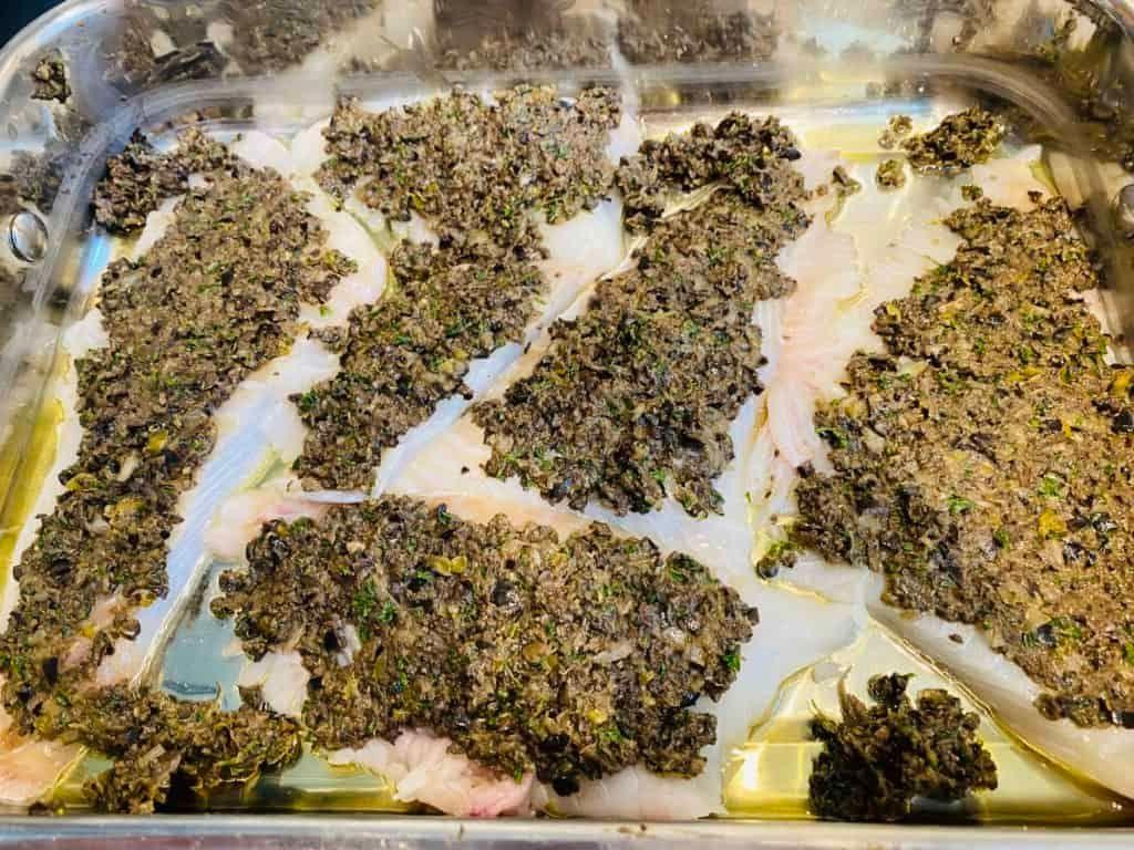 Turbot with Black Olive Tapenade