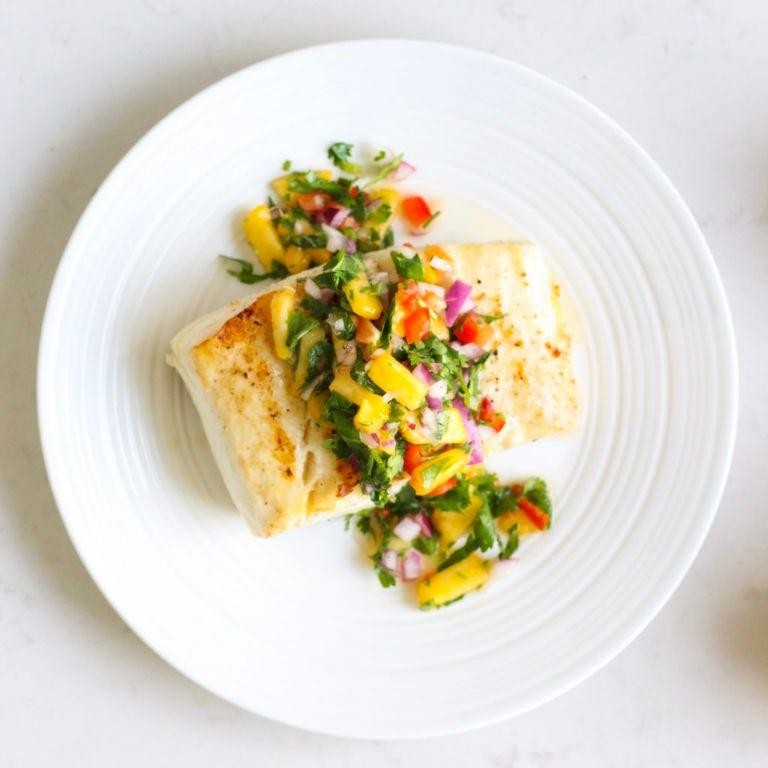 Turbot with Mango Salsa