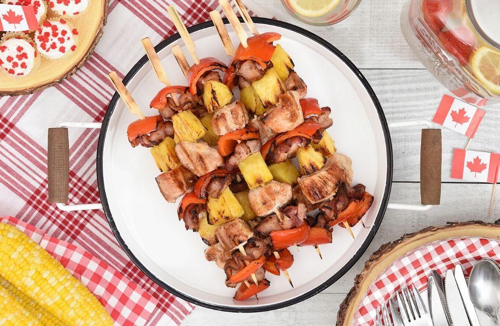 Turkey Bacon and Pineapple Skewers