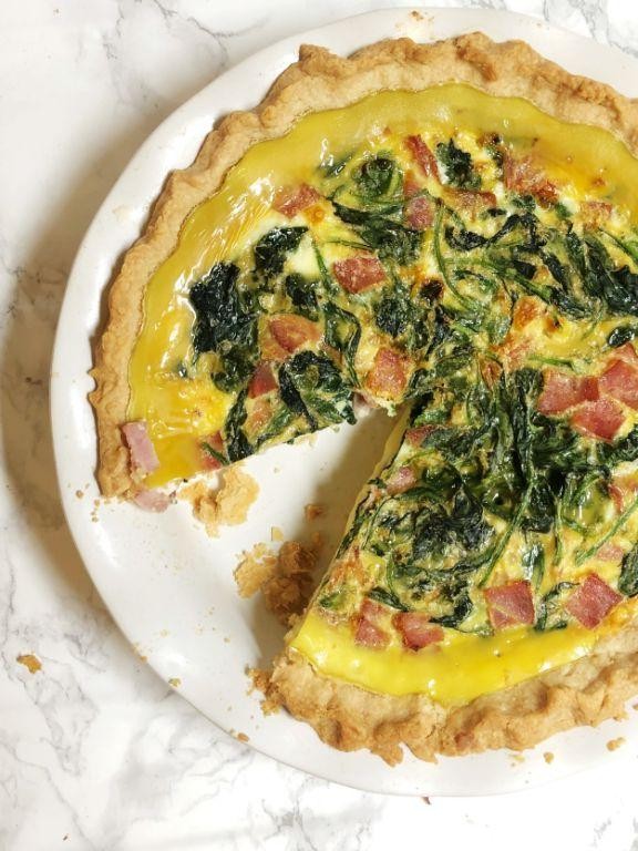 Turkey Bacon and Spinach Quiche
