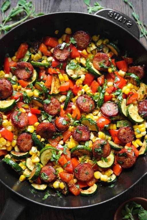 Turkey Sausage and Veggie Skillet