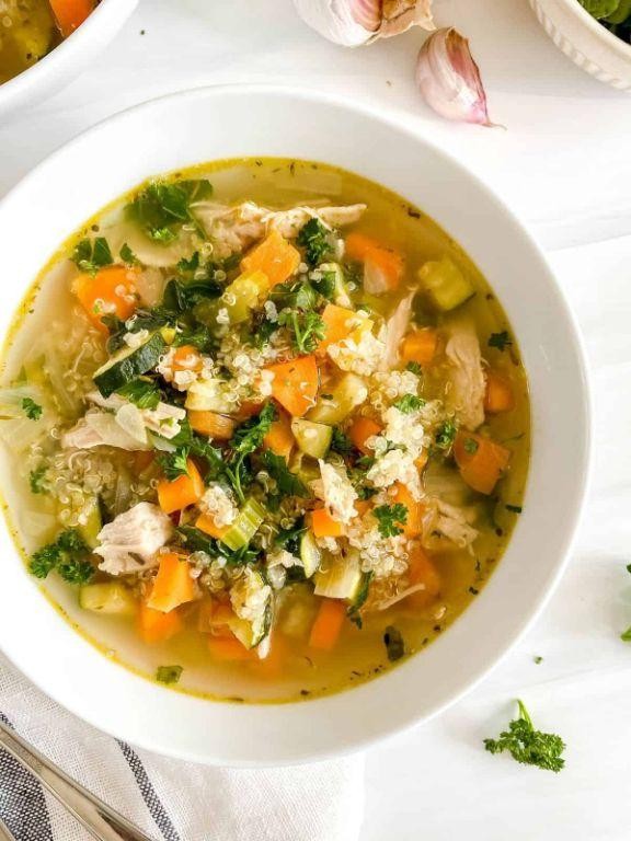 Turkey and Quinoa High Protein Soup