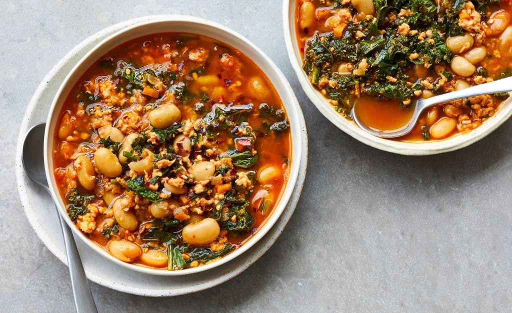 Turkey and White Bean High Protein Soup