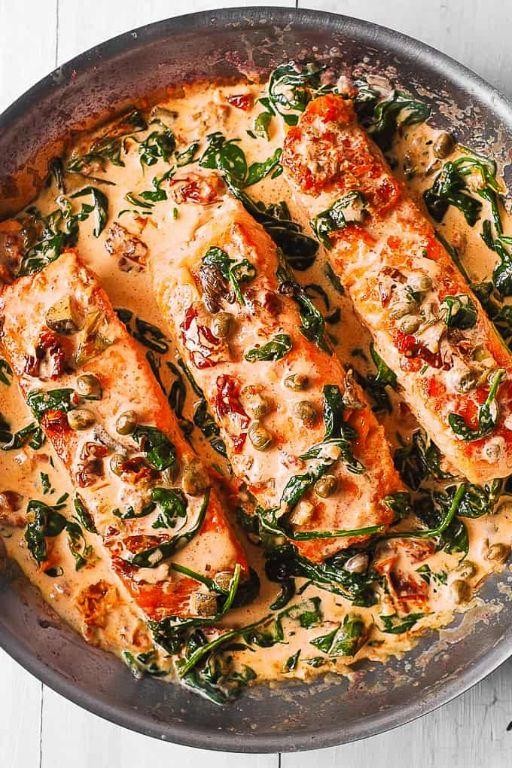 Tuscan Salmon with Artichokes and Capers