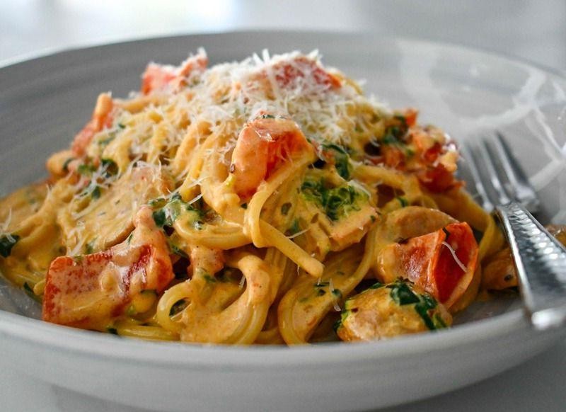 Tuscan Shrimp and Roasted Red Pepper Pasta