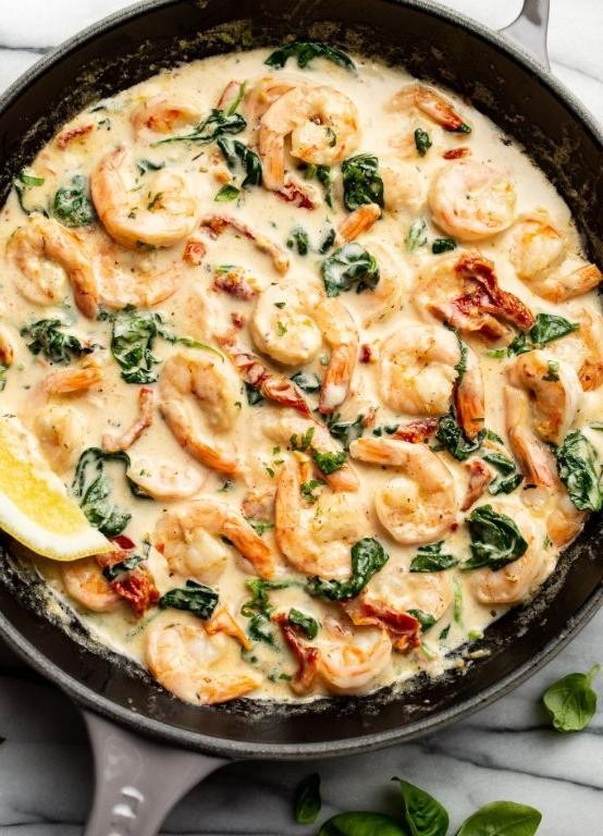 Tuscan Shrimp with Basil and Parmesan