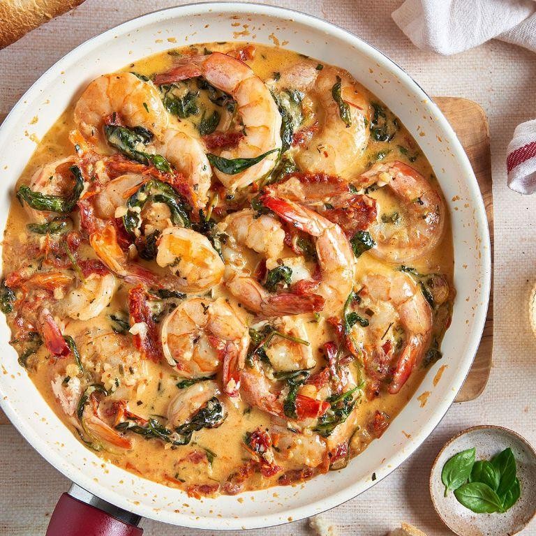 Tuscan Shrimp with Lemon Butter Sauce