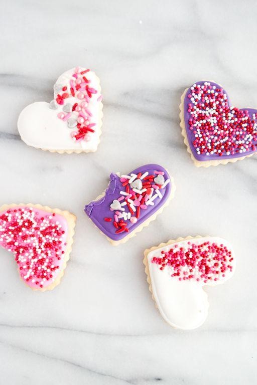 Vanilla Bean Heart Cookies