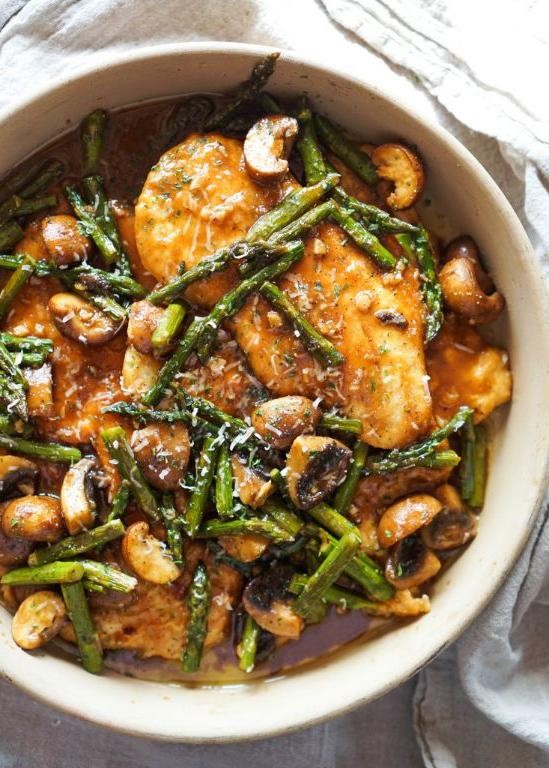 Veal Marsala and Asparagus Stir Fry
