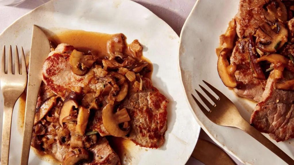 Veal Marsala with Caramelized Onions