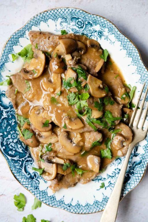 Veal Marsala with Pancetta and Peas