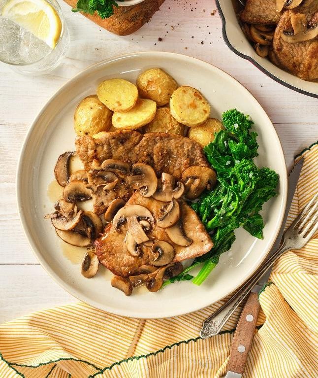 Veal Marsala with Roasted Potatoes