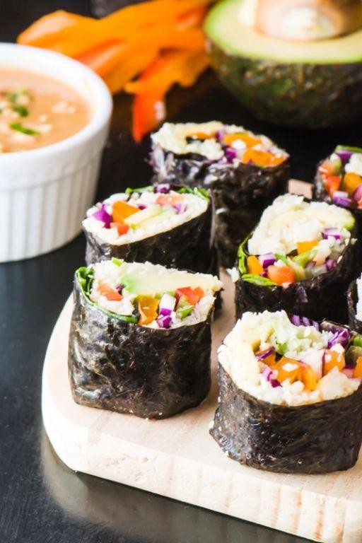 Vegan Cauliflower Rice Sushi Rolls