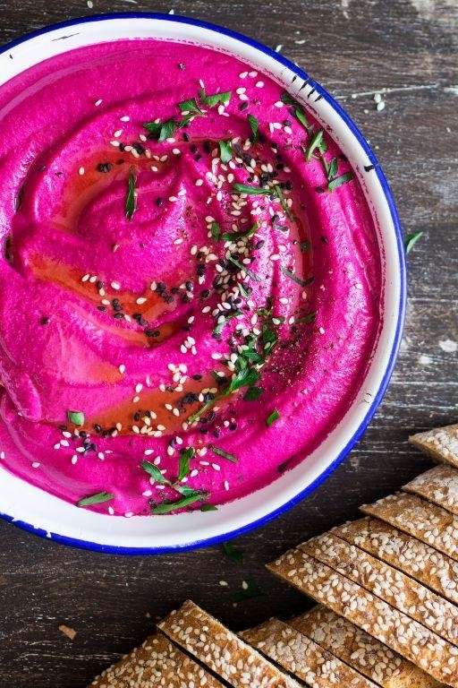 Vegan Chickpea and Beetroot Hummus
