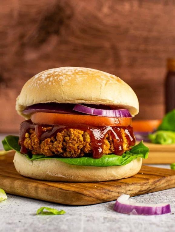 Vegan Chickpea and Sweet Potato Burger