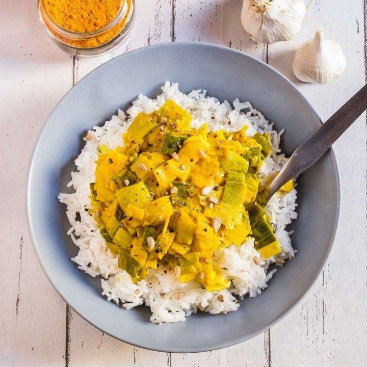 Vegan Leek and Coconut Milk Curry