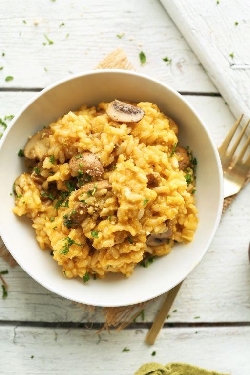 Vegan Leek and Mushroom Risotto