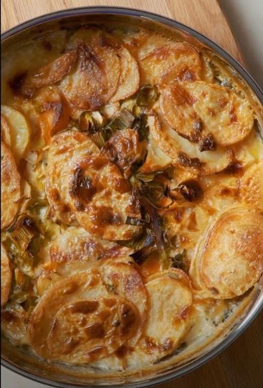 Vegan Leek and Sweet Potato Gratin