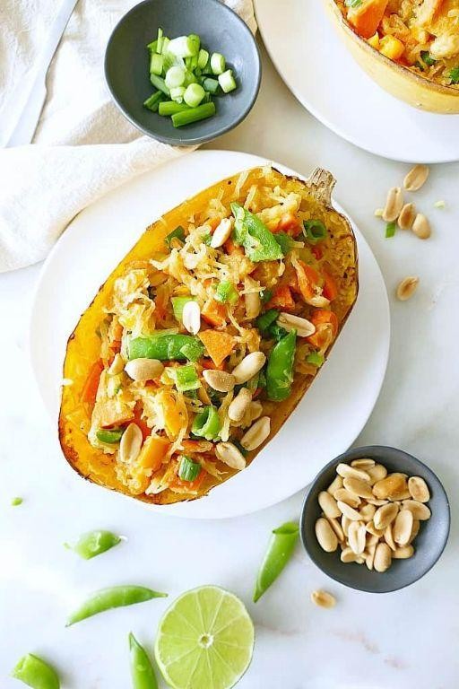 Vegan Spaghetti Squash Pad Thai