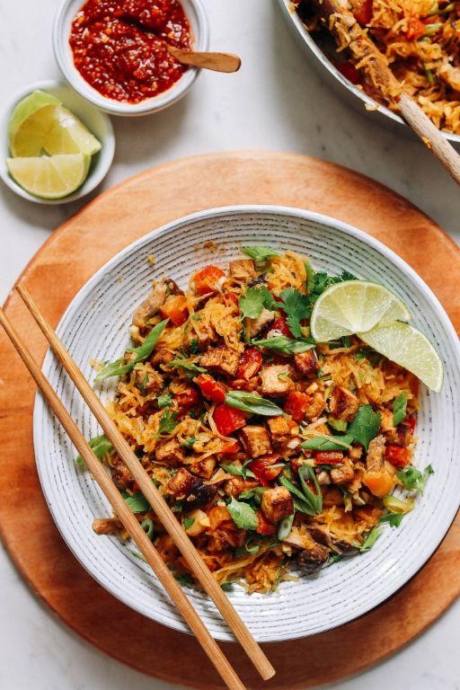 Vegan Spaghetti Squash Stir Fry